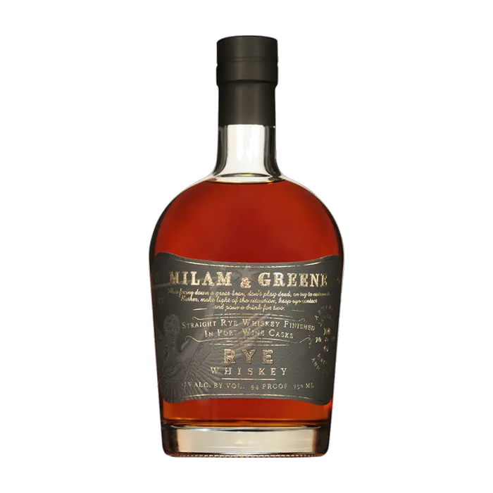 Milam & Greene Finished in Port Wine Casks Straight Rye Whiskey (750ML)