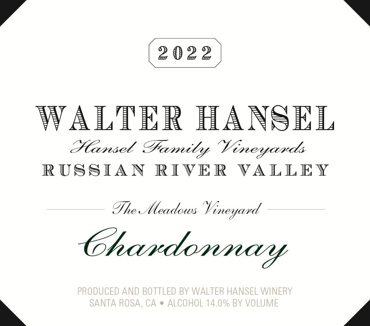 Walter Hansel The Meadows Russian River Valley Chardonnay 2023 (750ML)