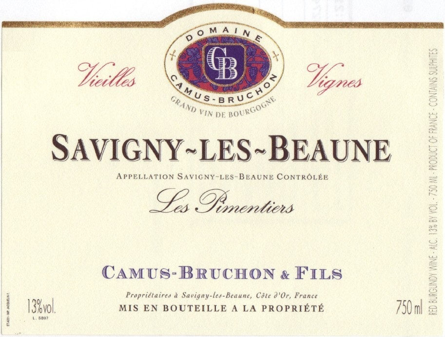 Savigny-les-Beaune Rouge Pimentiers Vieilles Vignes Camus-Bruchon 2023 (750ML)