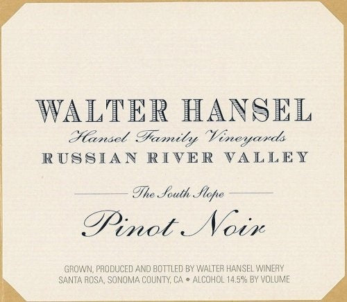 Walter Hansel Pinot Noir South Slope Russian River Valley 2021 (750ML)