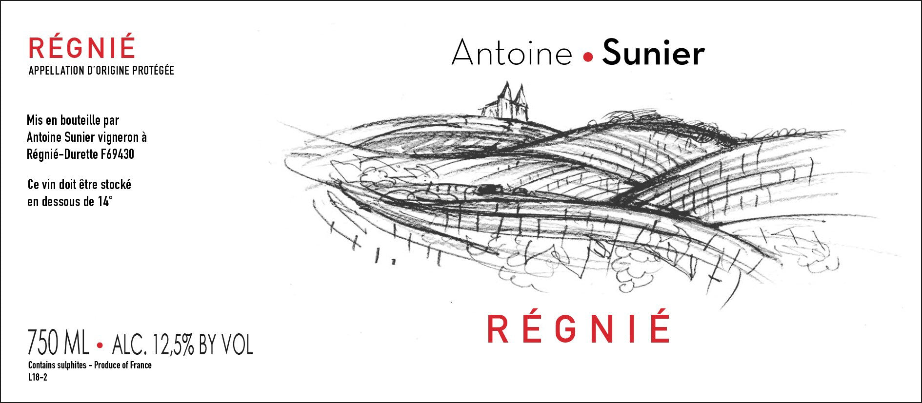 Antoine Sunier Regnie 2024 (750ML)
