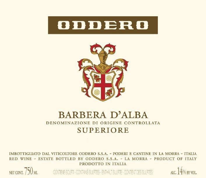 Oddero Barbera d'Alba Superiore 2021 (750ML)