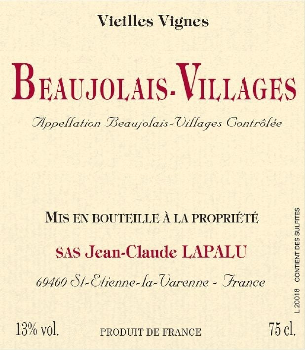 Lapalu Beaujolais Villages Vieilles Vignes 2024 (750ML)