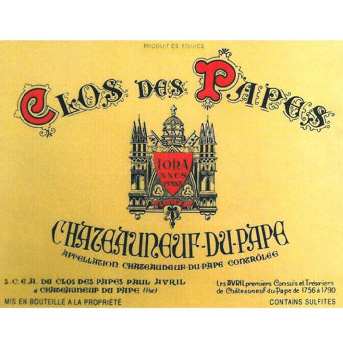 Chateauneuf du Pape Clos des Papes Paul Avril 2016 (750ML)