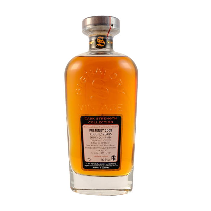 Old Pulteney Signatory 12 Year Cask Strength Highland 2008 (750ML)