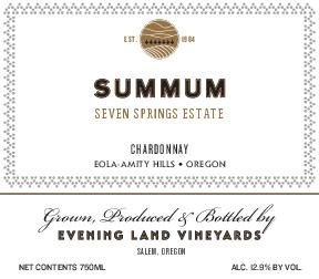 Evening Land Summum Chardonnay 2021 (750ML)