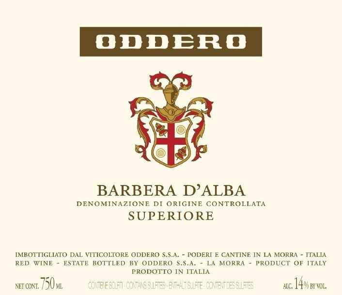 Oddero Barbera d'Alba Superiore 2022 (750ML)