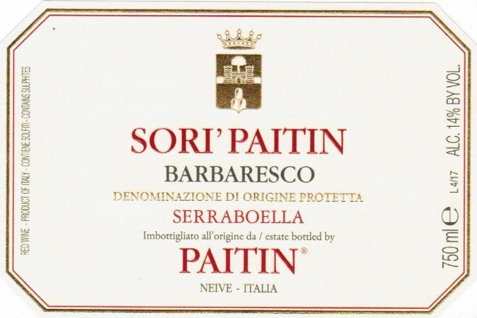 Barbaresco Sori Paitin Paitin 2022 (375ML)