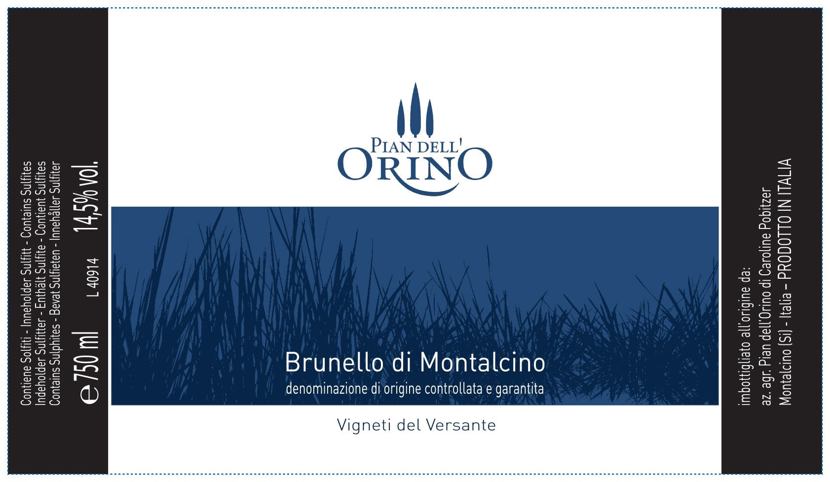 Brunello di Montalcino Vigneti del Versante Pian dell'Orino 2020 (750ML)