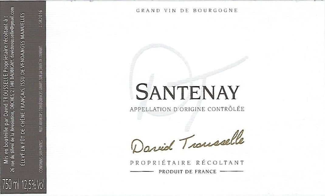 Santenay Rouge David Trousselle 2024 (750ML)